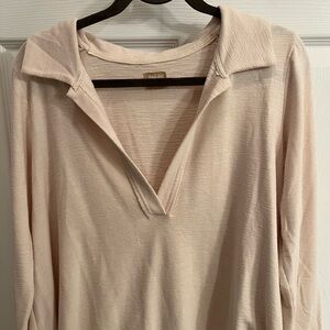 Beige Long Sleeve Top Tunic Free People Free est